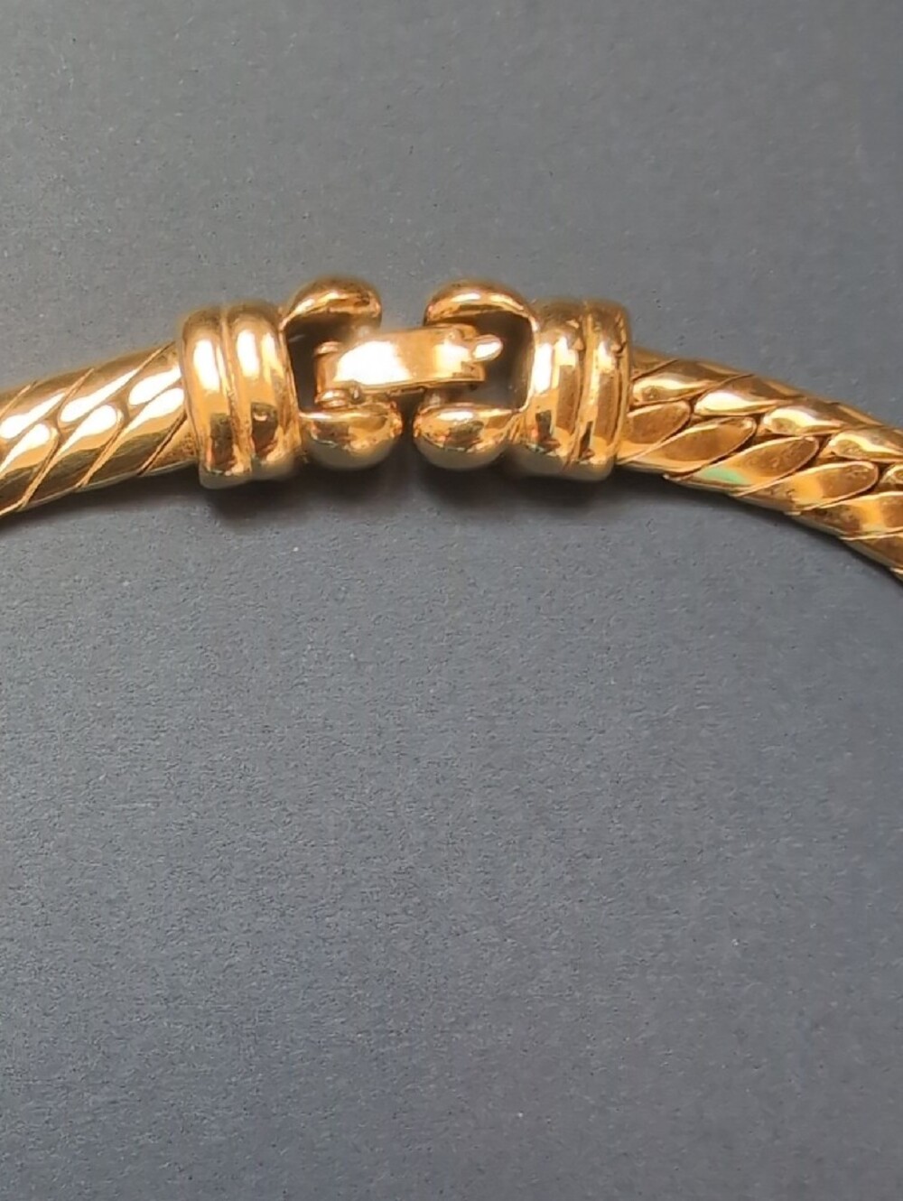 Monet Gold-Tone Necklace with Black Center and Crystal Halo - Picture 3 of 4